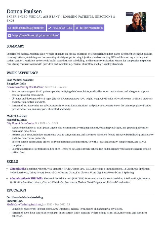 Sleek Framework resume template with a structured layout that still reads cleanly for a parser