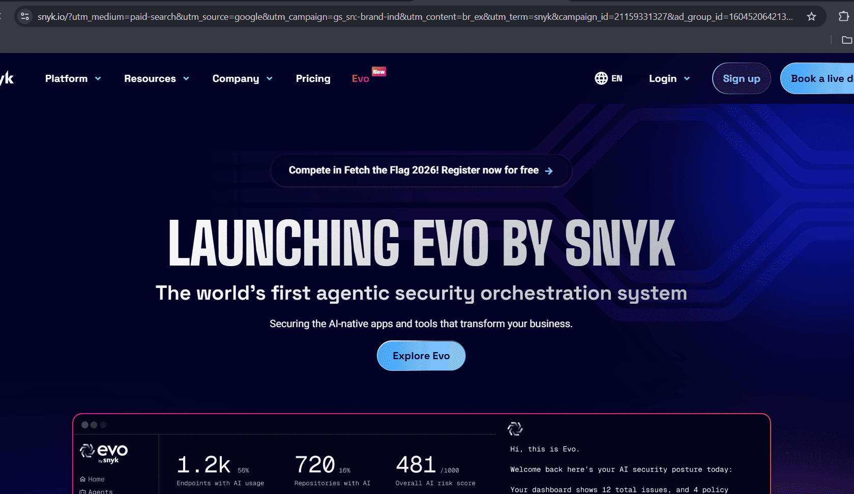 Snyk - Evo by Snyk agentic security orchestration