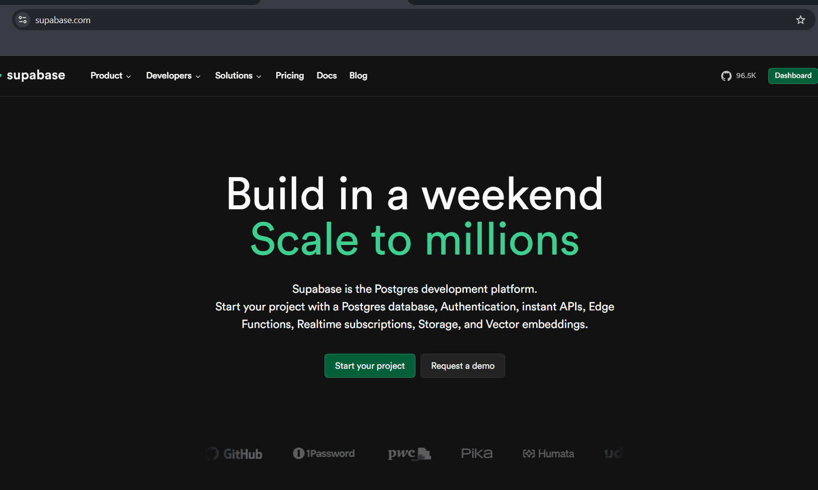 Supabase - Build in a weekend, Scale to millions