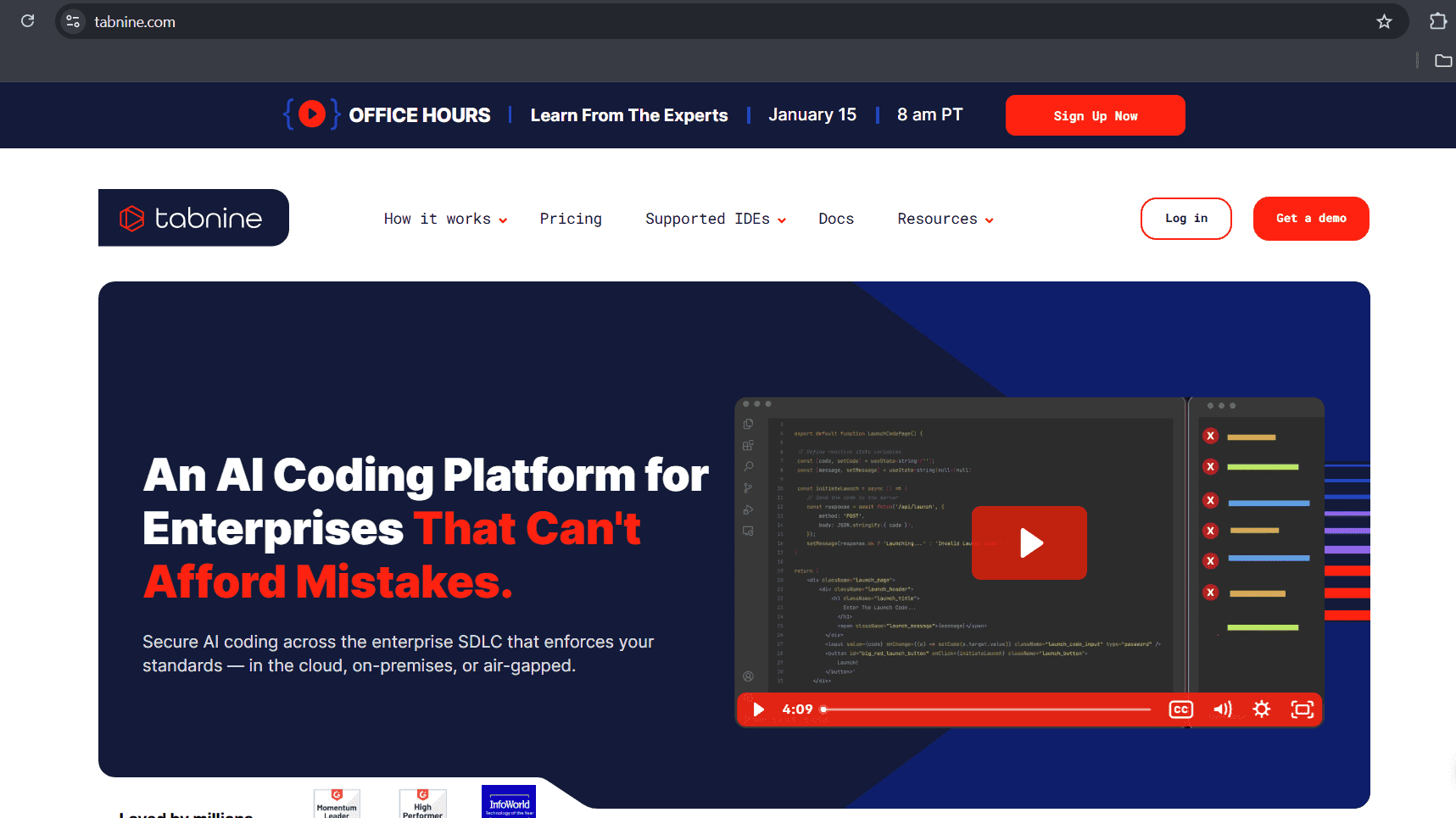 Tabnine - AI Coding Platform for Enterprises