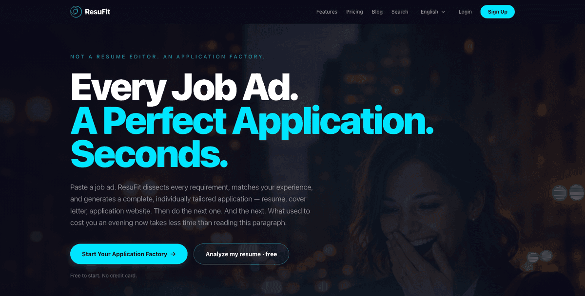 ResuFit homepage
